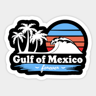 Gulf of Mexico forever Retro Vintage Beach Sunset Sticker
